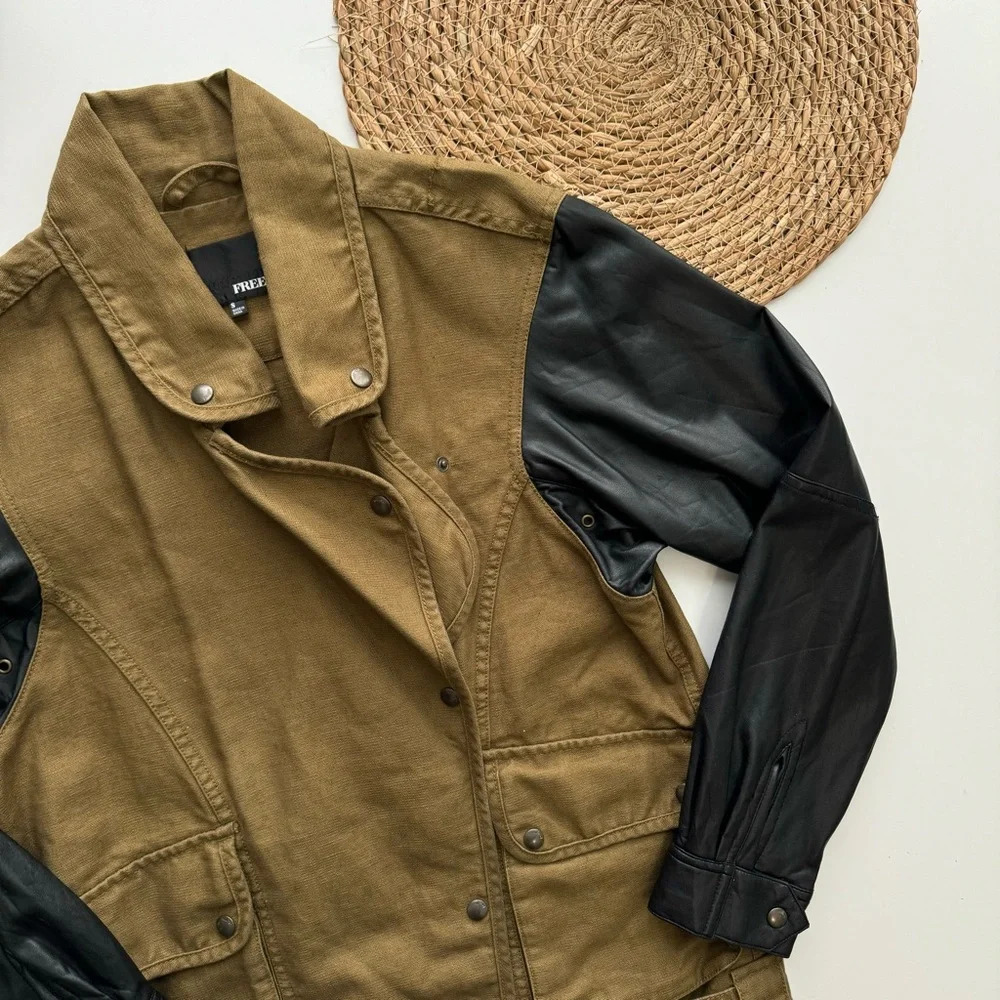 ARITZIA WILFRED FREE‎ Rayder Olive Green Linen Jacket Small - Picture 4 of 10